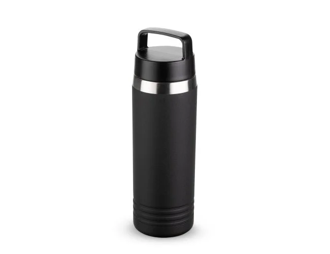 Garrafa térmica preta de 700 ml